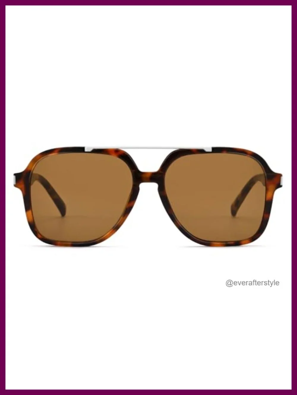 Oversized Retro Square Aviator Sunglasses UV400 Protection Unisex